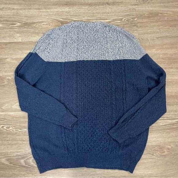 Club Room New Cable Knit Cotton Striped Sweater Pullover - Picture 2 of 6